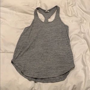 Gray racer back tank top